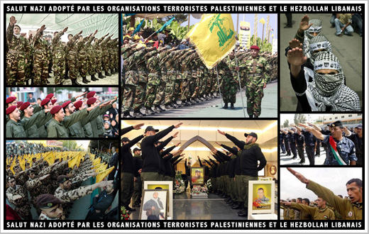 Nazi Salute Adopted By Terror Organizations In Palestine And Hezbollah In Lebanon